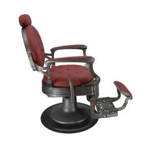Barber Chair 31839 Burgundy / Gray - Image 3