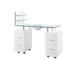 Manicure table with glass