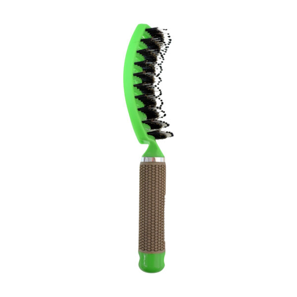 image hairbrush nylon boar bristles green 14 3 ws