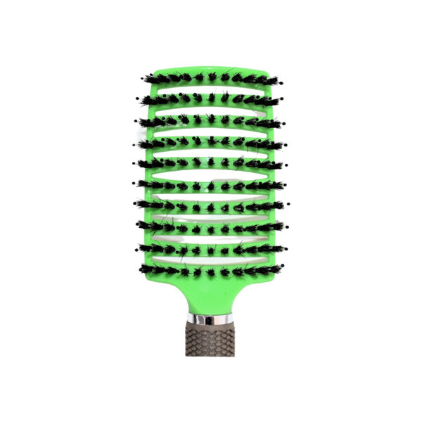 image hairbrush nylon boar bristles green 14 4 ws